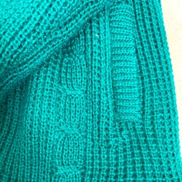 Green Knit Jacket with Fleece Lining - Picture 7 of 12